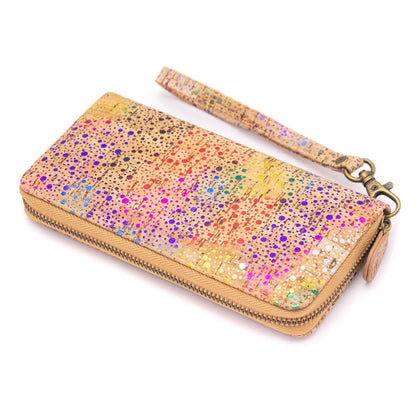 Glitz Polka cork Zipper Wallet