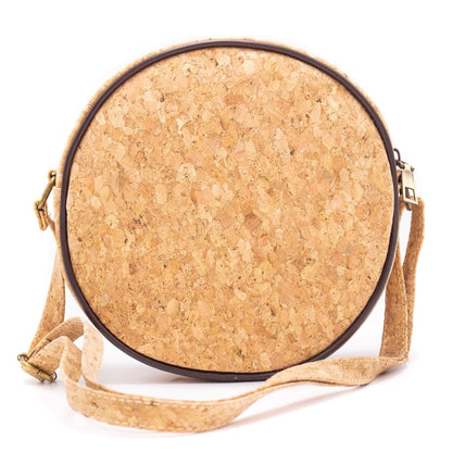 Tropical print Round Cork  Bag