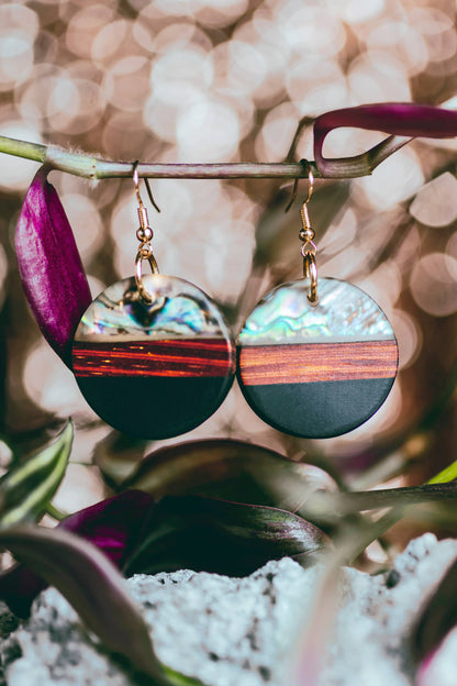 Bella Wooden & Resin Earrings