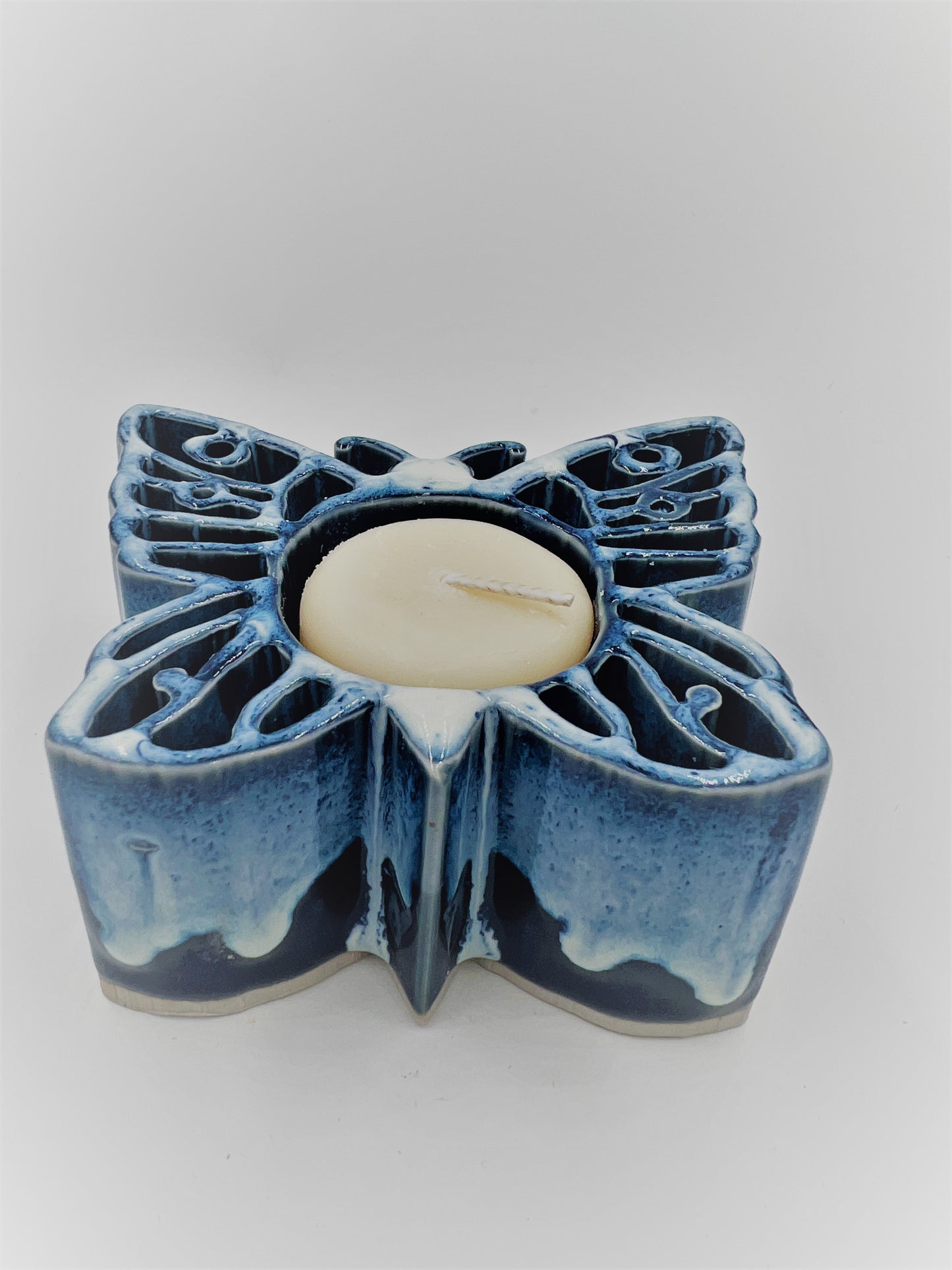 Butterfly CandlePot - Stoneware Bay Pottery