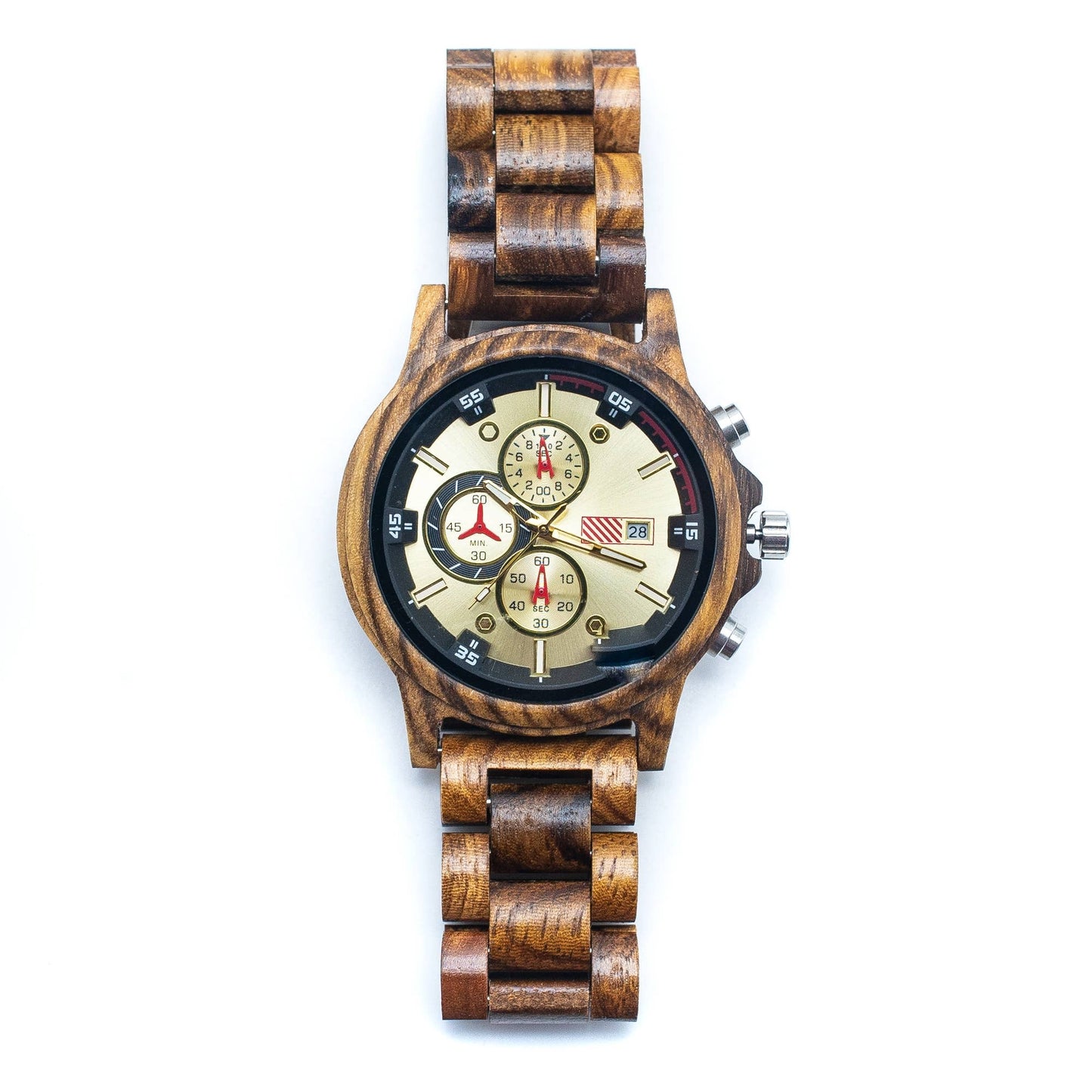 Fully featured hand-crafted Natural Wooden Watch