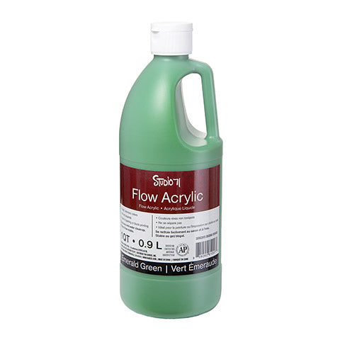 Studio 71 Flow Acrylic Paint: Emerald Green, 32 oz