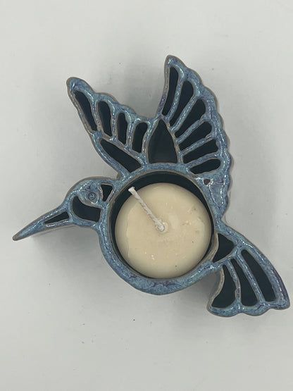 Hummingbird CandlePot - Stoneware Bay Pottery