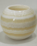 Alabaster Candle holder round