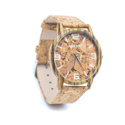 Natural cork unisex cork watch