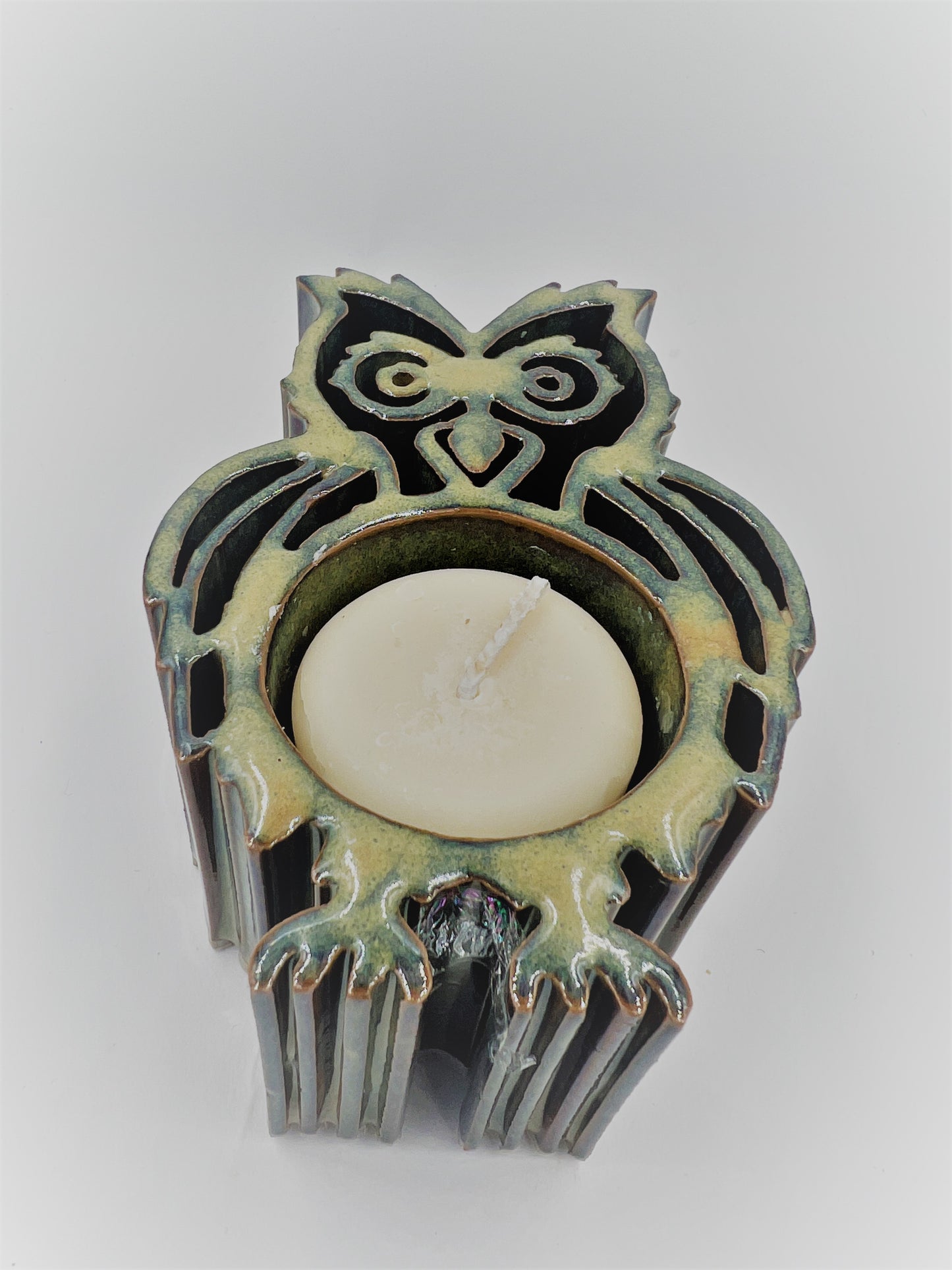 Owl CandlePot - Stoneware Bay Pottery