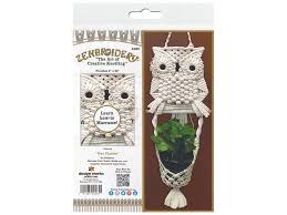 Design Works/Zenbroidery Macrame Wall Hanging Kit -Owl