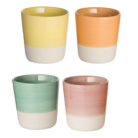 Dip-Dyed Votive Holder: 3.38 x 3.5 inches, 4 Assorted Colors