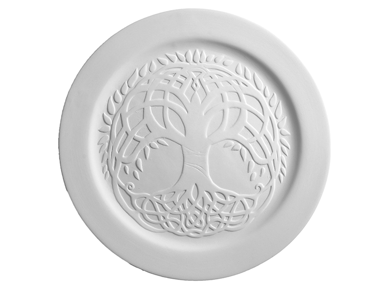 Celtic Tree of Life Plate Bisqueware