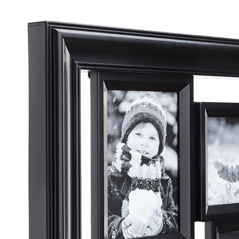 4 x 6 Collage Frame: 10 Photo, Black, 16 x 32.5 inches