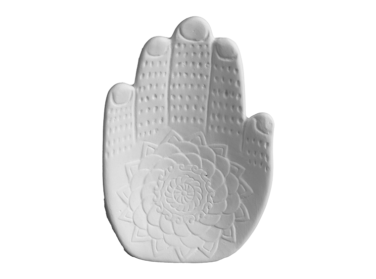 Mandala Palm Spoon Rest Bisqueware