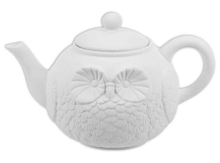 Owl Teapot Bisqueware