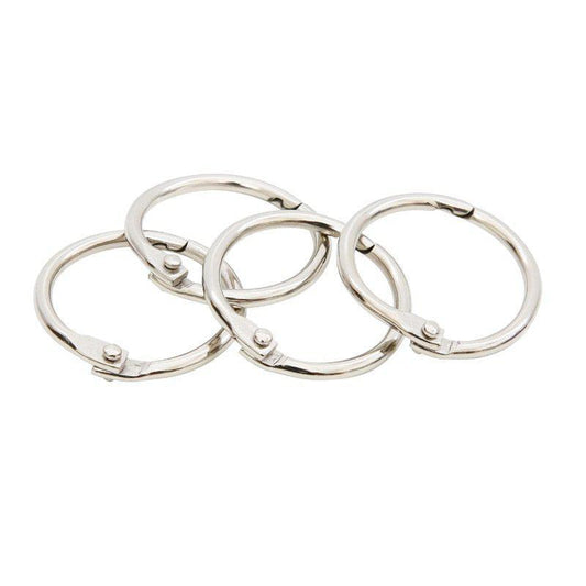 Book Rings 1" 4/Pkg-Silver