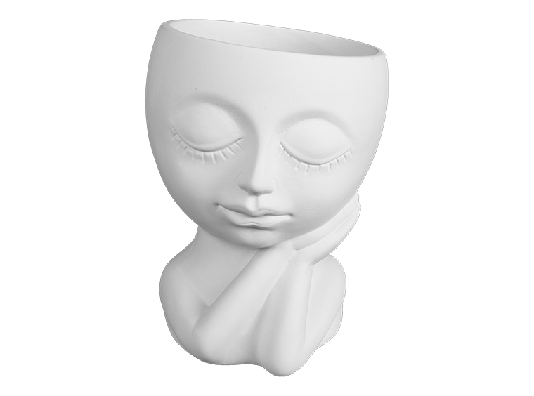 Flirty Face Planter Bisqueware