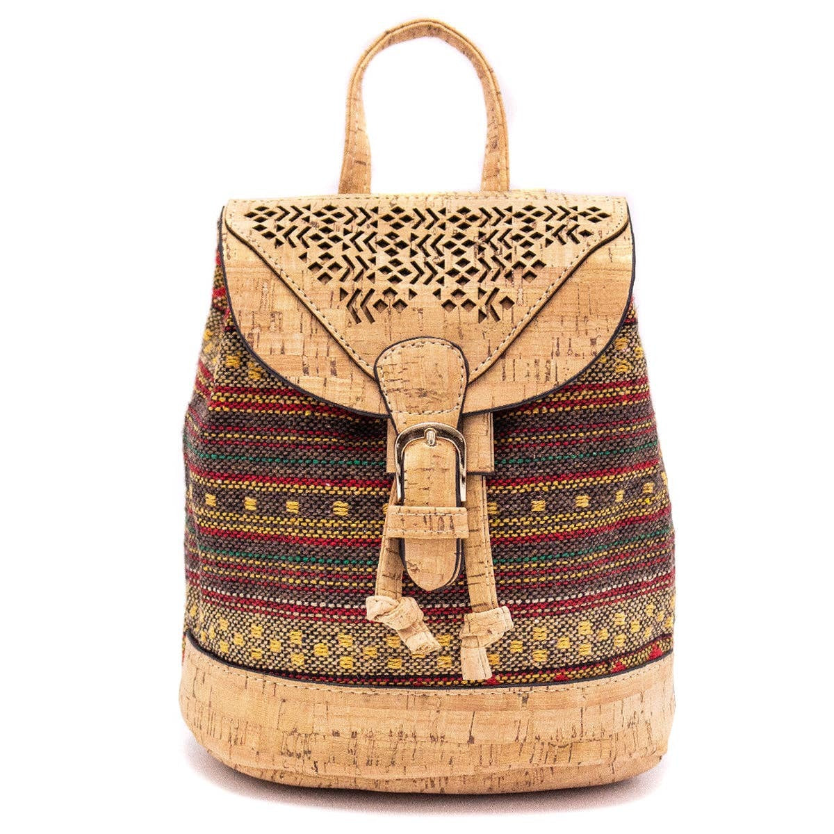 Laser-cut cork & Textile backpack