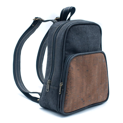 Black cork with color backpack