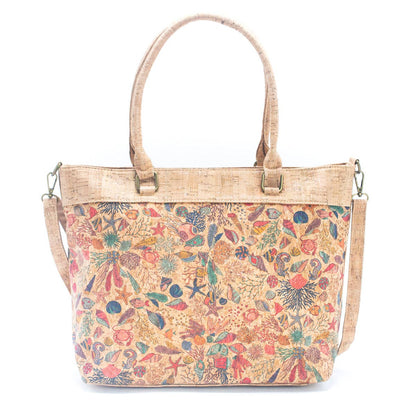 Natural Cork Summer Pattern Tote Bag