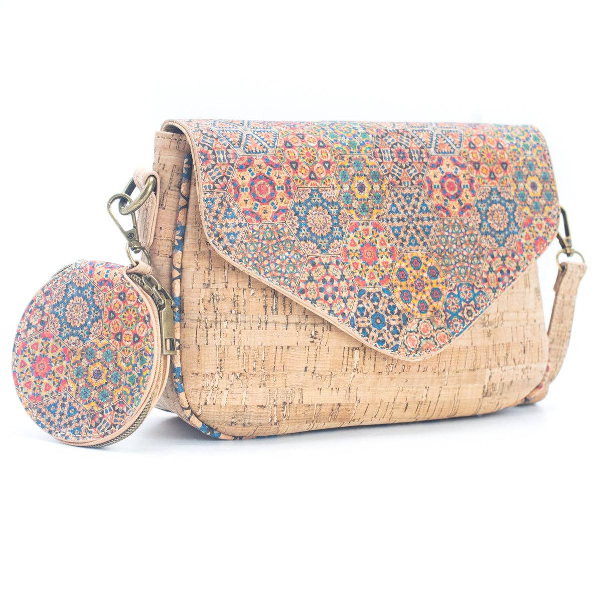 Cork Summer Pattern Printed Women's Crossbody Bag