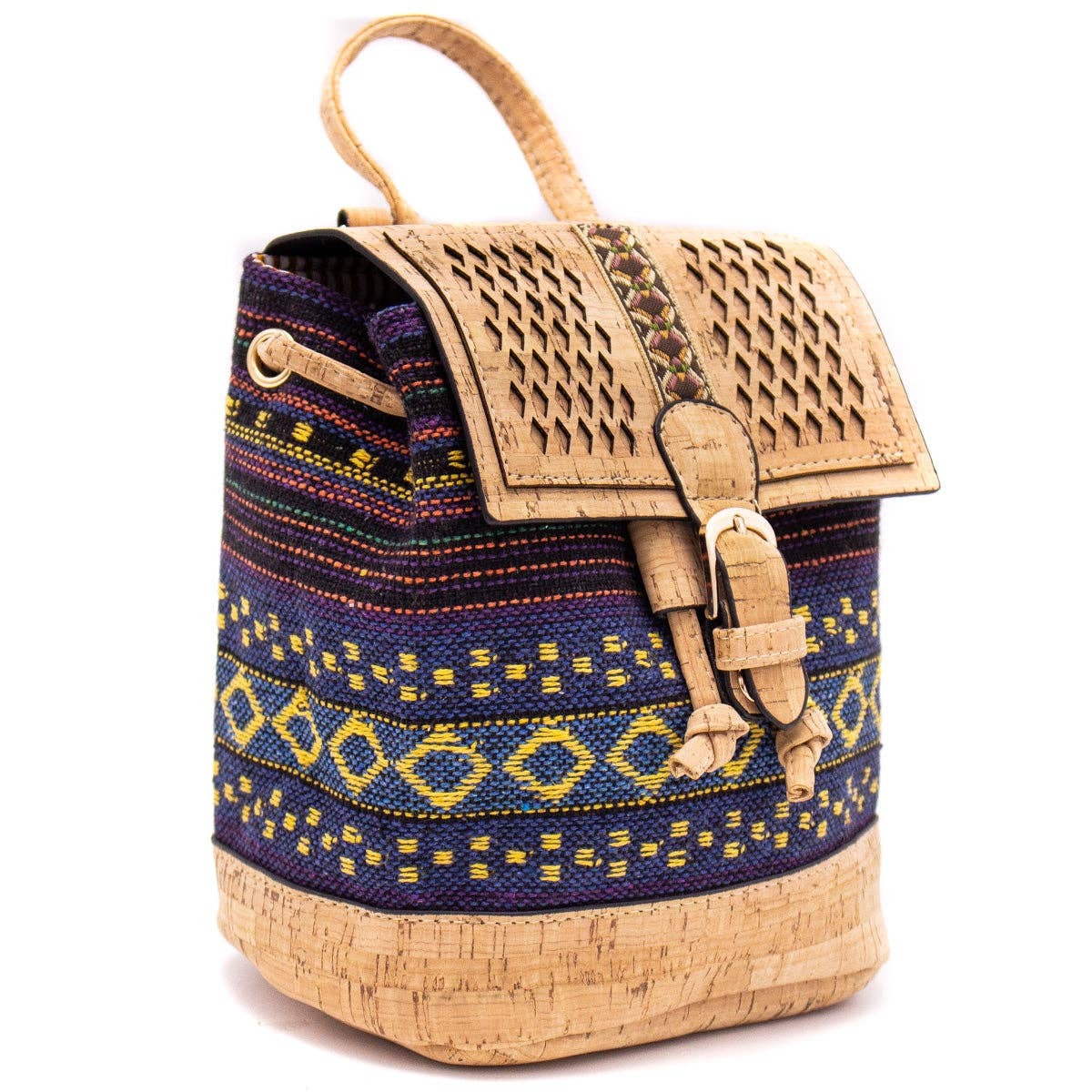 Laser cut cork & Textile backpack