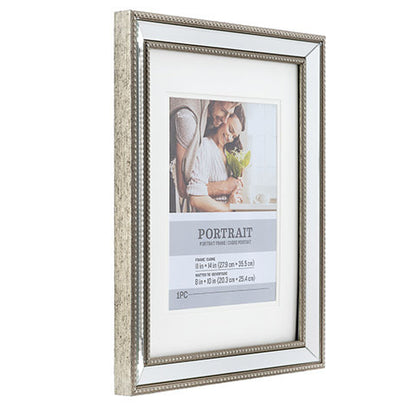 11 x 14 Portrait Picture Frame: Mirrored, 13.5 x 16.5 inches