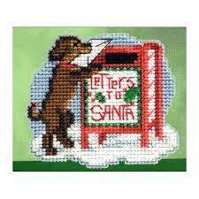 Mill Hill Counted Cross Stitch Kit 2.5"X3.25" Letters To Santa