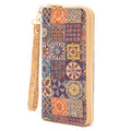 Ceramic tile pattern  cork with zipper wallet
