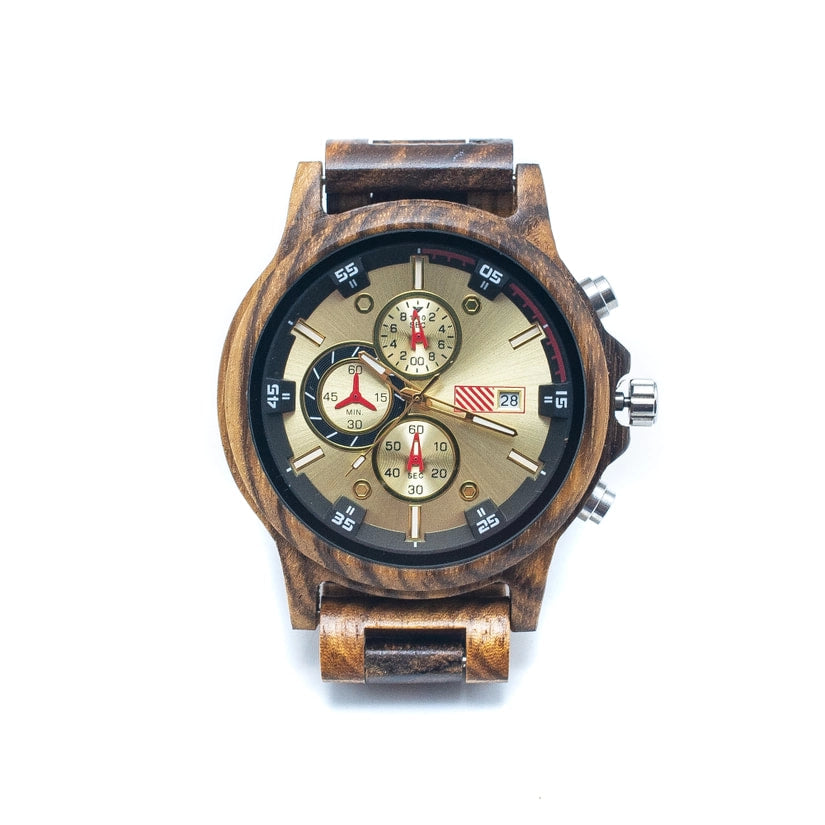 Fully featured hand-crafted Natural Wooden Watch