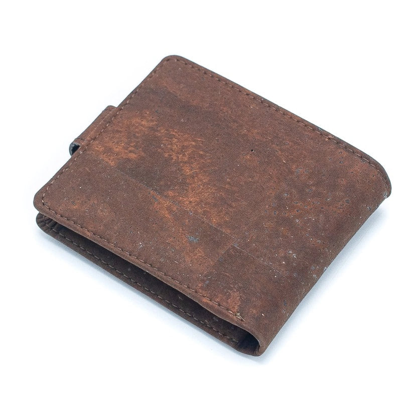 Men cork Wallet with Snap Button