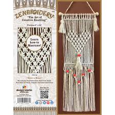 Design Works Zenbroidery Macrame Kit Have A Heart