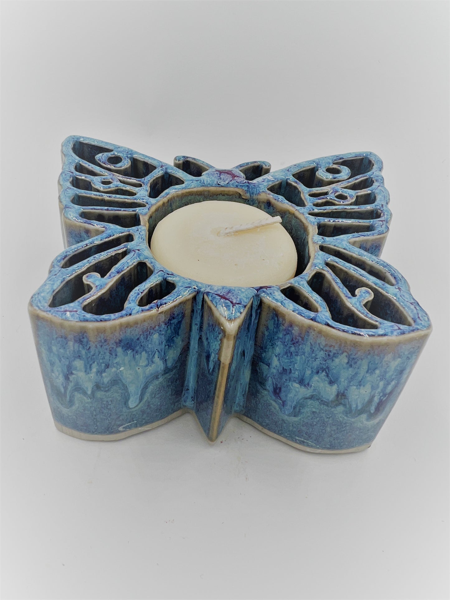 Butterfly CandlePot - Stoneware Bay Pottery