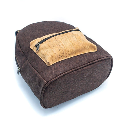 Brown cork with color backpack