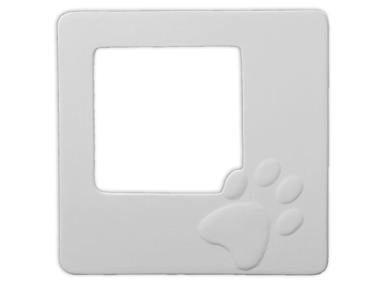 Paw Print Picture Frame Bisqueware