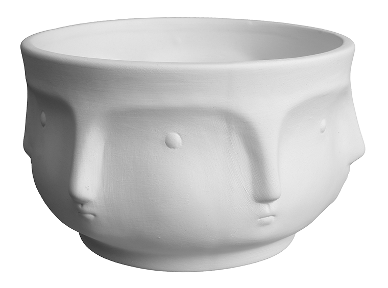 Many Faced Planter Bisqueware