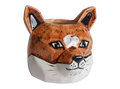 Faceted Fox Planter Bisqueware