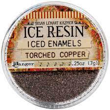 Iced Enamels Relique Powder .5oz Torched Copper