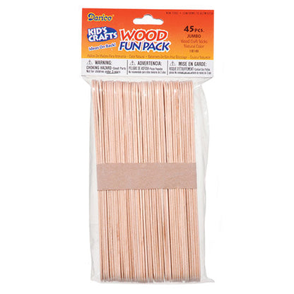 Darice Jumbo Craft Sticks 45 Ct