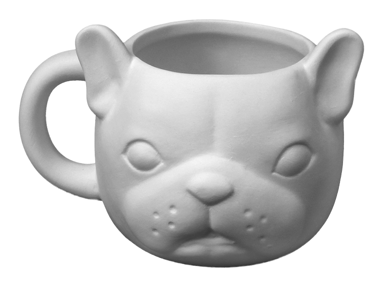 French Bulldog Mug Bisqueware