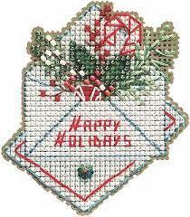 Mill Hill Counted Cross Stitch Kit 2.5"X3.25" Holiday Wishes