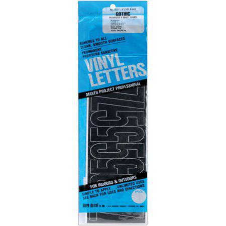 Permanent Adhesive Vinyl Numbers 4" 49/Pkg-Black