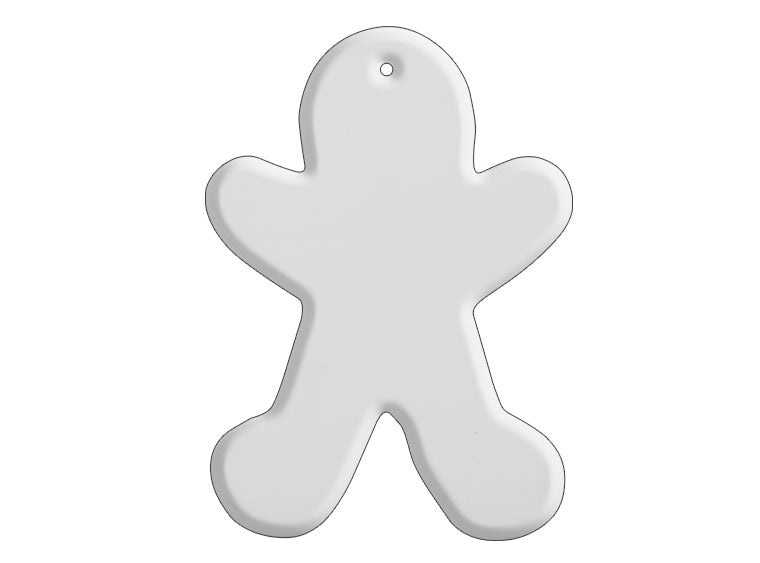 Gingerbread Man Ornament Bisqueware