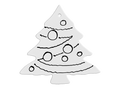 Hand Detailed Christmas Tree Ornament Bisqueware