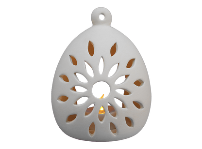 Flower Burst Luminaria Bisqueware