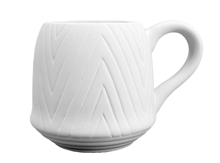 Twisted Chevron Mug Bisqueware