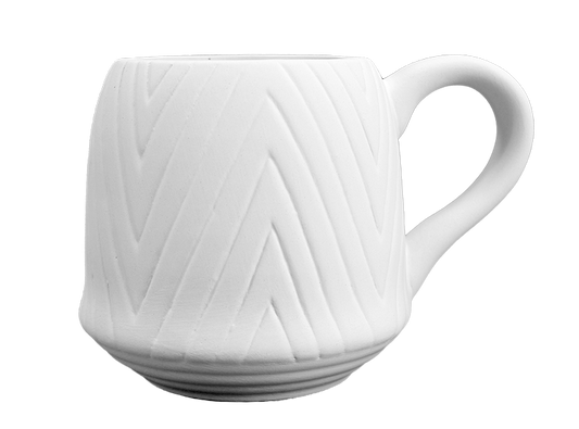 Twisted Chevron Mug Bisqueware