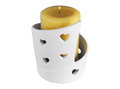 Cutout Heart Candle Wrap Bisqueware