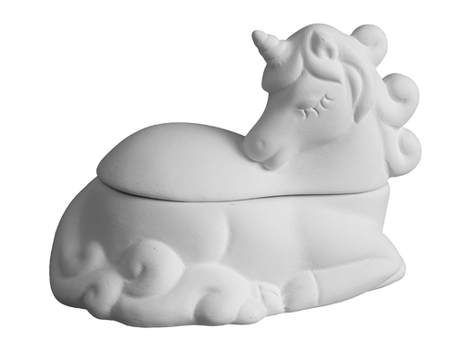 Elegant Unicorn Box Bisqueware