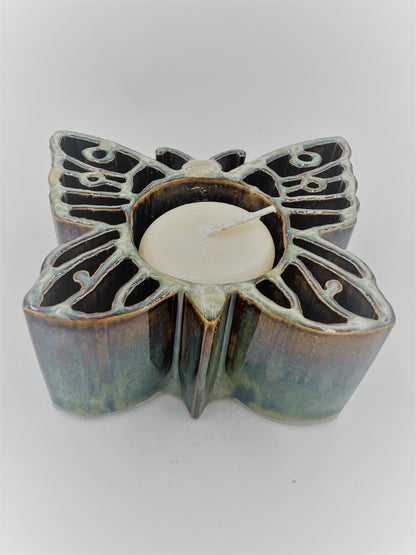 Butterfly CandlePot - Stoneware Bay Pottery