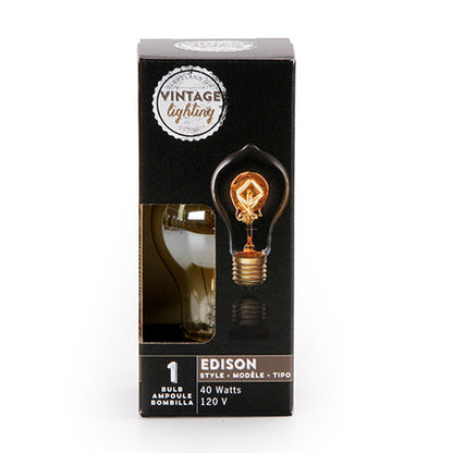 Edison Bulb: 40 with 120V, 2.34 x 4.25 inches