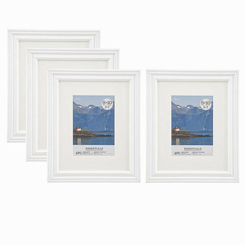 Darice Essentials White Picture Frame: 8 x 10 inches, 4 pieces