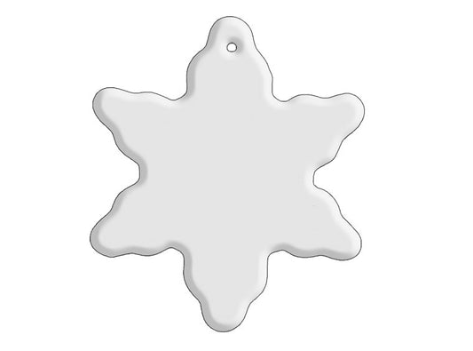 Classic Snowflake Ornament Bisqueware